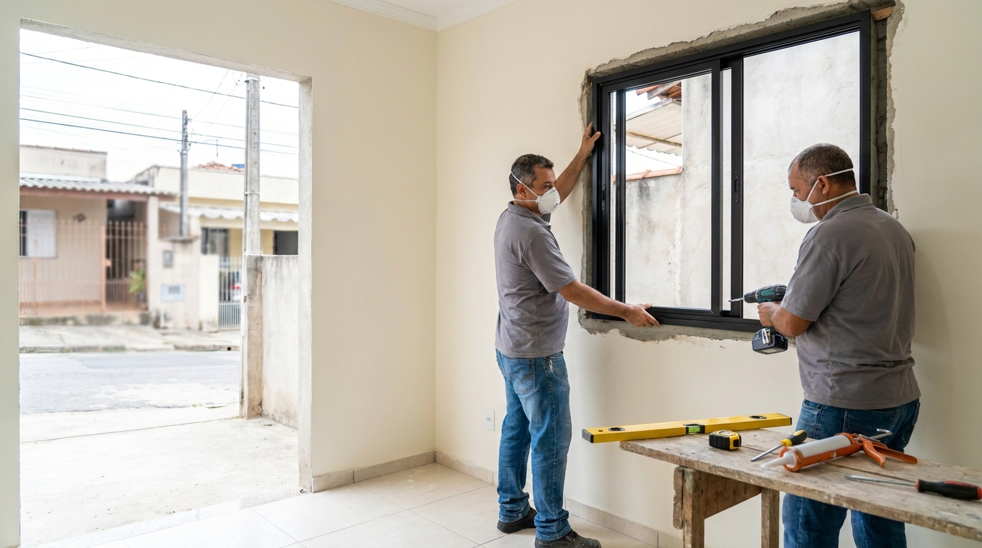 Esquadria de alumínio preta em Cuiabá-MT